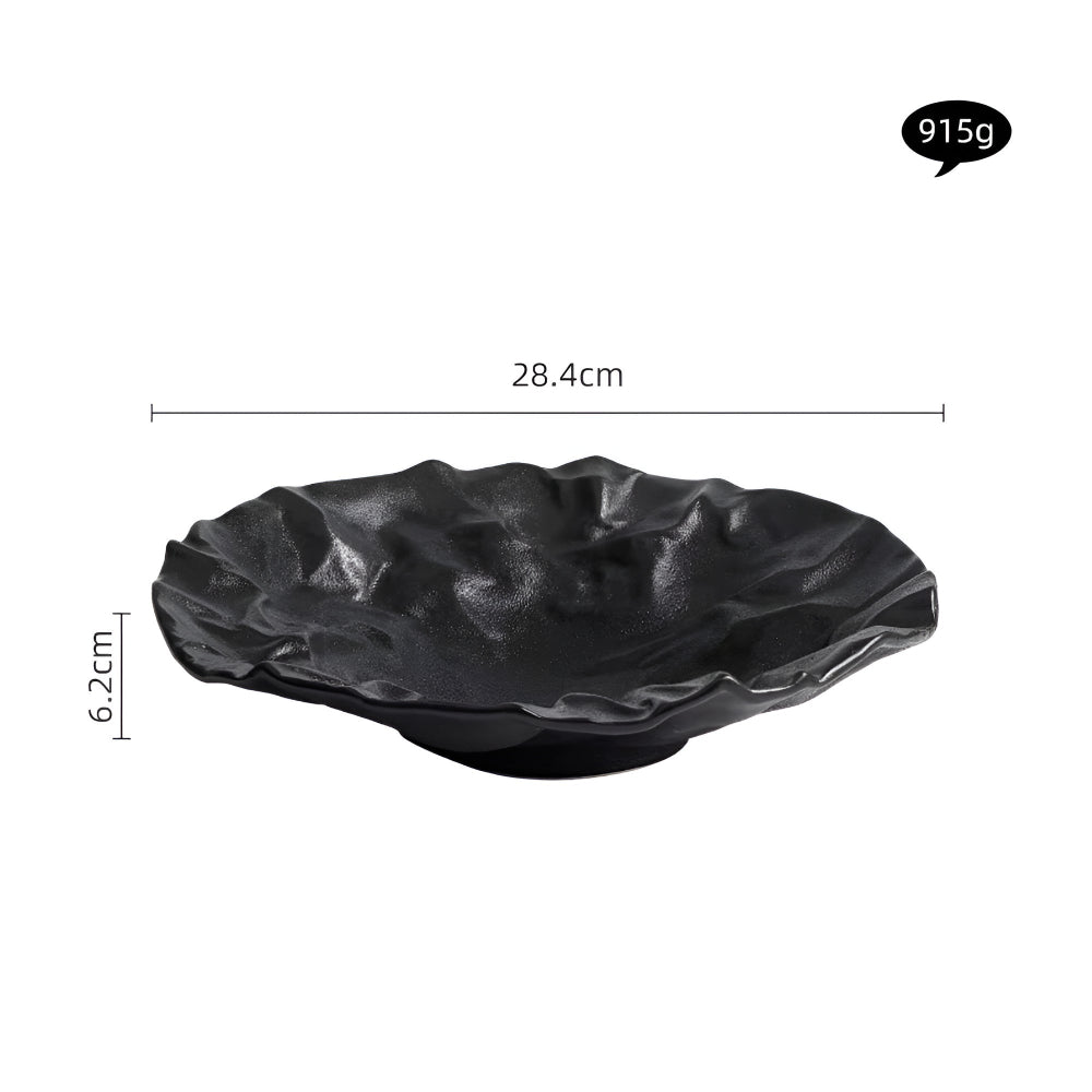 Lisslune | Artisan Wrinkled Paper Ceramic Plate