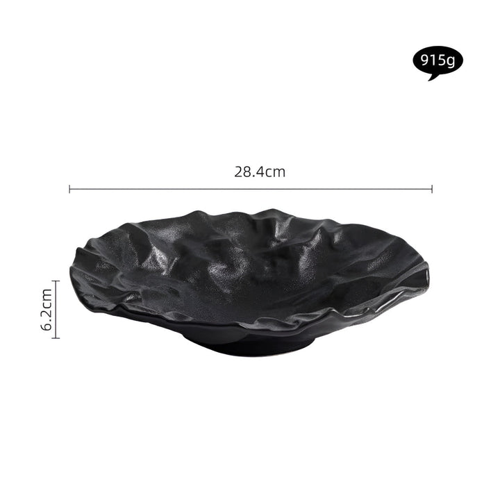 Lisslune | Artisan Wrinkled Paper Ceramic Plate