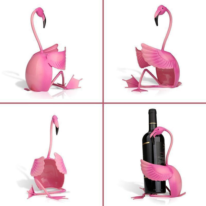 Lisslune | WineFlare Unique Flamingo Wine Rack with Decorative Details