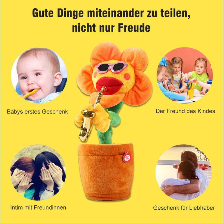 Lisslune | Dancing Sunflower Singer with Saxophone, funny toy