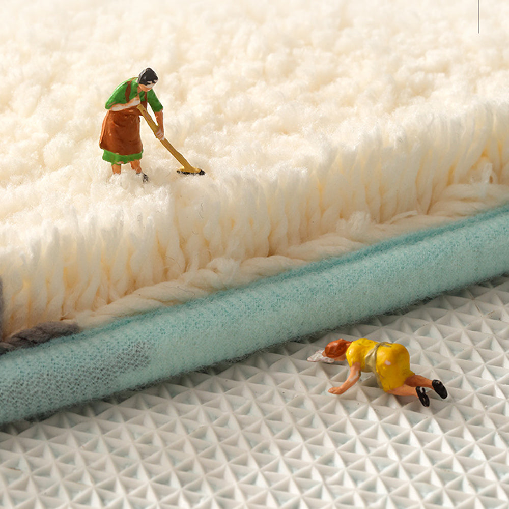 Lisslune | Feblilac Get Naked White Floor Bathroom Mat, 50x80cm Bathroom Rug, Plush Water-Absorbent, Non-Slip Toilet Mat, Artificial Bathroom Mats, Best Bath Rugs