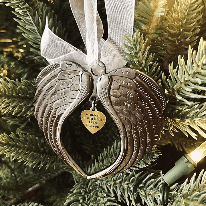 Lisslune | 🎄Christmas Tree Memorial Ornaments Angel Wings Bell Hangings Hanging Decoration