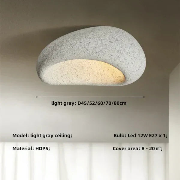 Skorter | Natural Wabi Sabi Ceiling Lamp - SereneAura