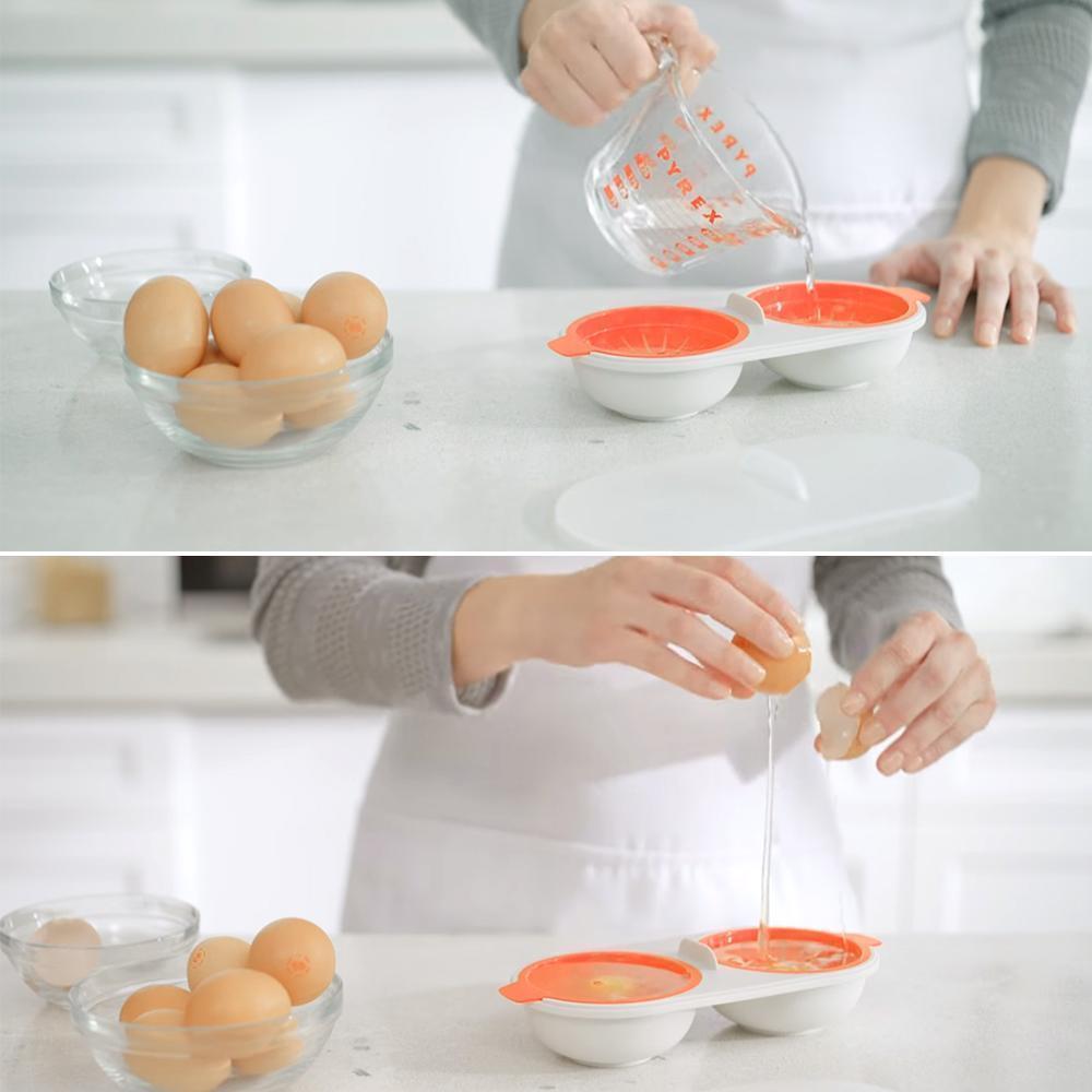 Lisslune | Bequee Microwave Egg Cooker Steamed Egg Cooker, orange