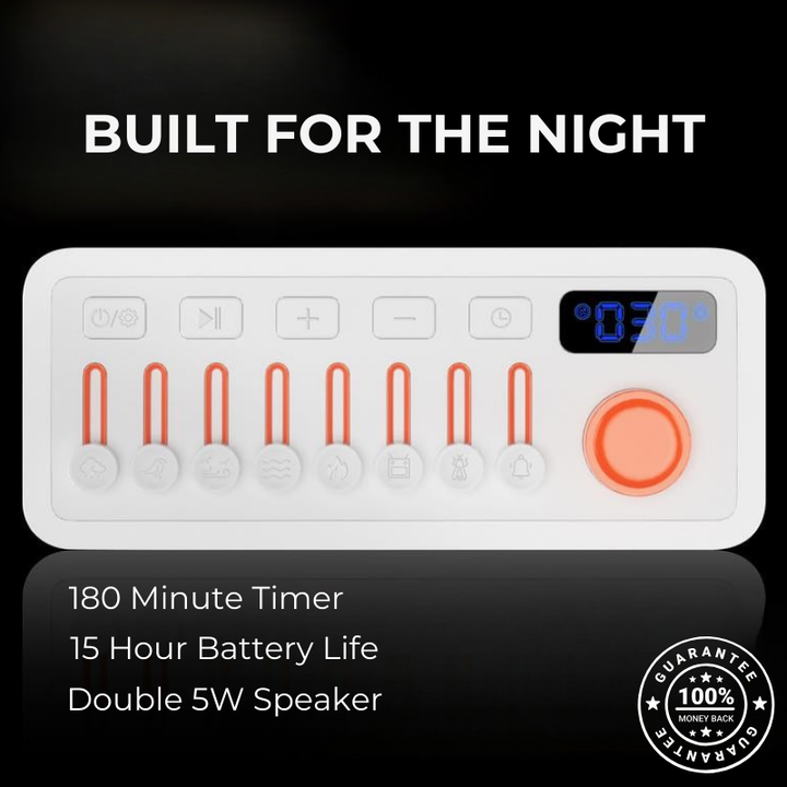 Lisslune | White Noise Machine for Sleep | SomniRest+ RGB