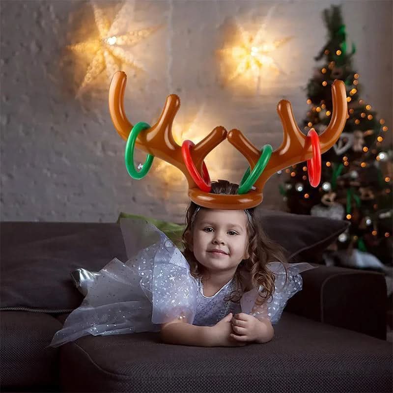 Lisslune | Inflatable Reindeer Antler Ring Toss Game Set