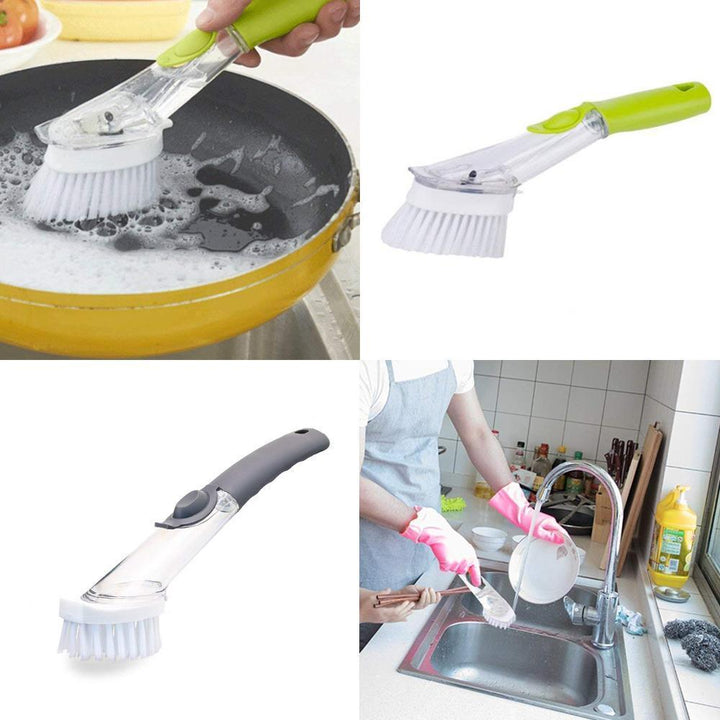 Lisslune | Bequee Soap splashes kitchen cleaning brush with long handle scrubber