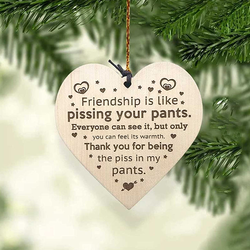 Lisslune | Friendship Wood Pendant Christmas Tree Decor (3 Pieces)