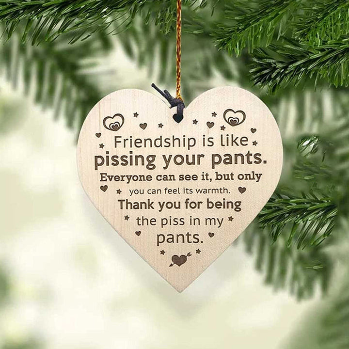 Lisslune | Friendship Wood Pendant Christmas Tree Decor (3 Pieces)