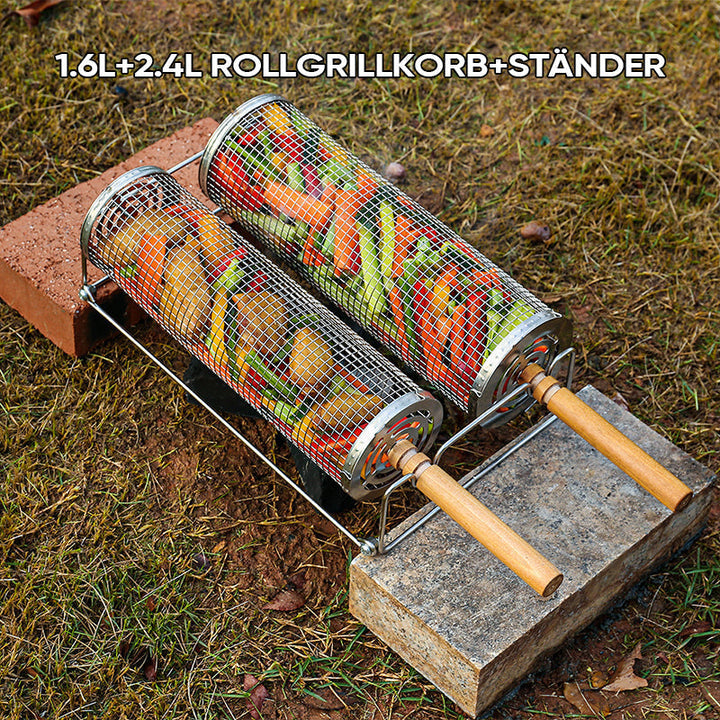 Lisslune | 304 Stainless Steel Rolling Barbecue Cage