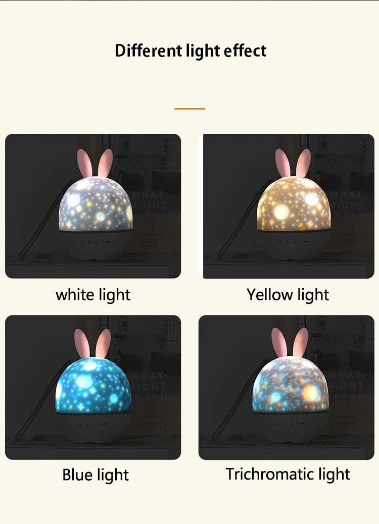 Lisslune | LED Universe Stars Bunny Projector Night Light