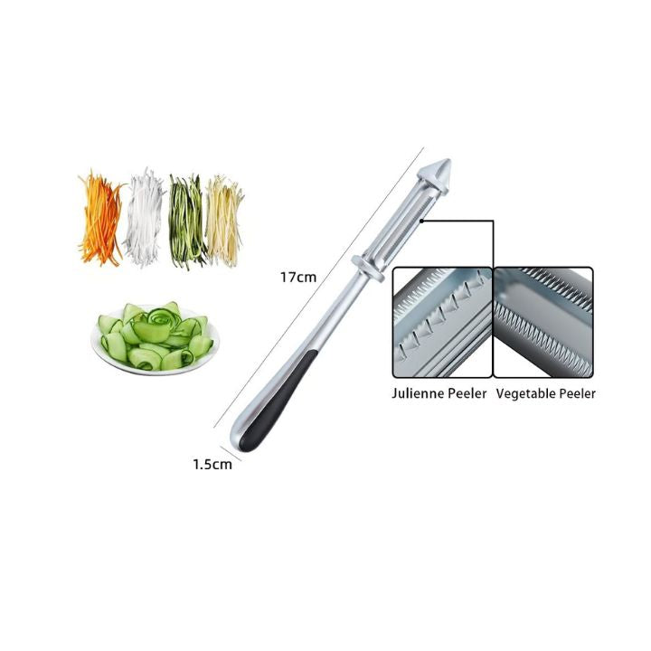 Lisslune | 3-in-1 stainless steel vegetable peeler