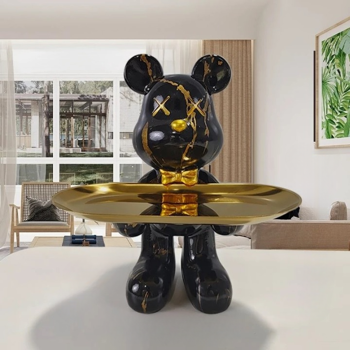 Lisslune | BearServe - Bear Sculpture with Tray