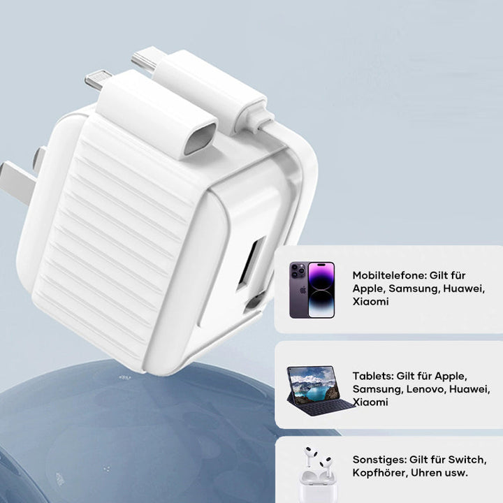 Lisslune | Charger with retractable charging cable