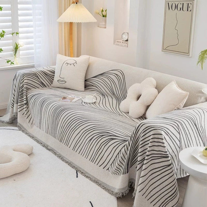 Lisslune | Calista Wave Chenille Sofa Cover