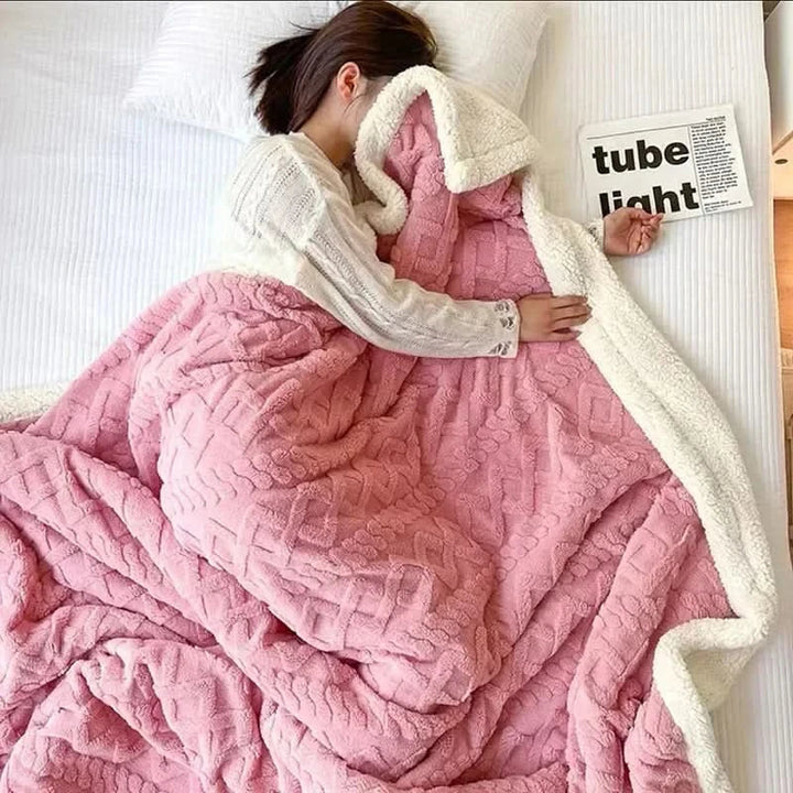 Lisslune | Thick Lambswool Fleece Winter Blanket Soft Warm Throw