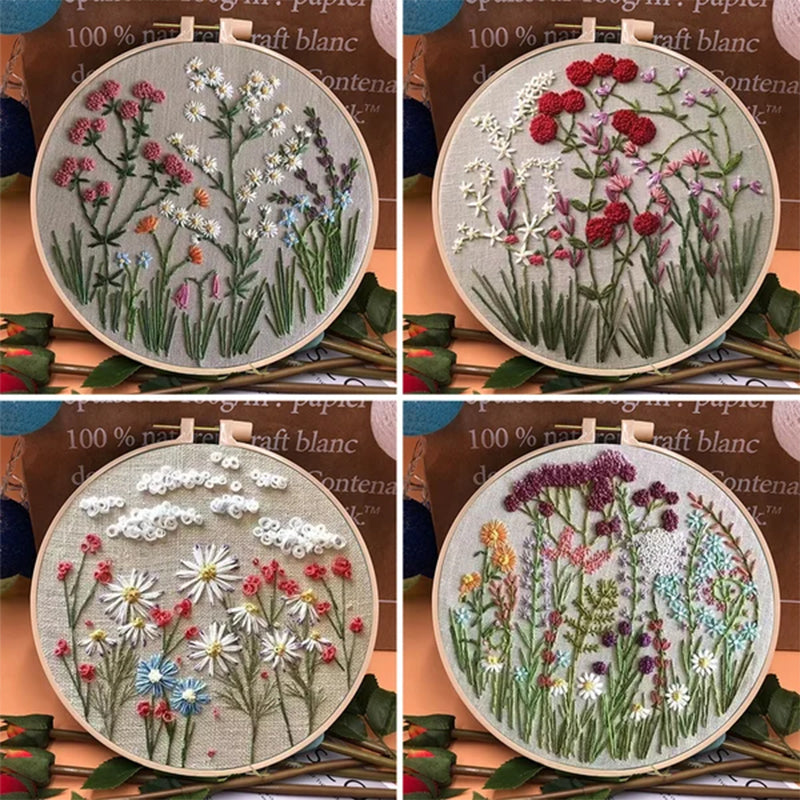 Lisslune | Embroidery hoop flower kit for beginners