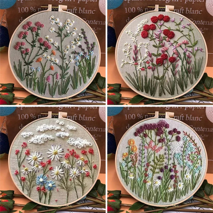 Lisslune | Embroidery hoop flower kit for beginners