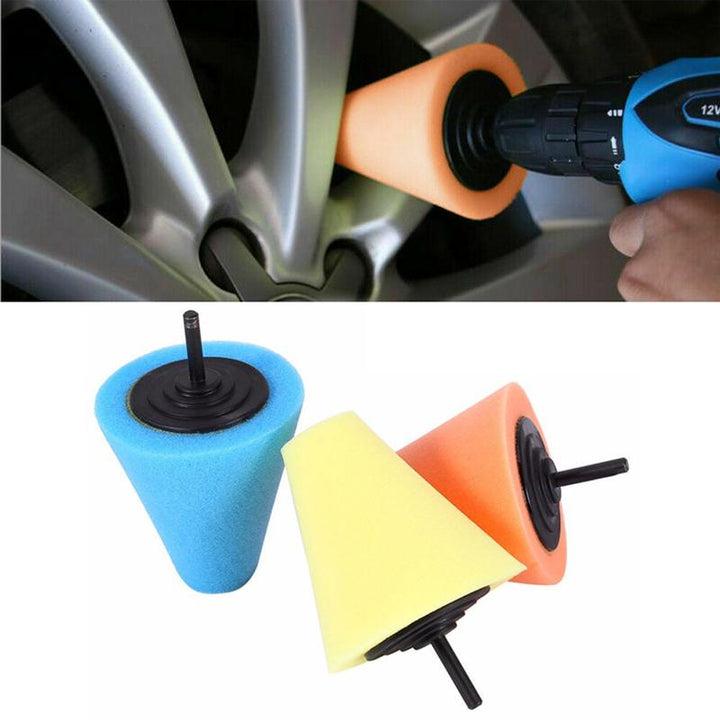 Lisslune | Car Wheel Hub Polishing Polishing Shaft Polishing Sponge Cone Metal Foam Pad