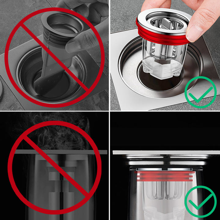 Lisslune | Magnetic odor-neutralizing floor drain core
