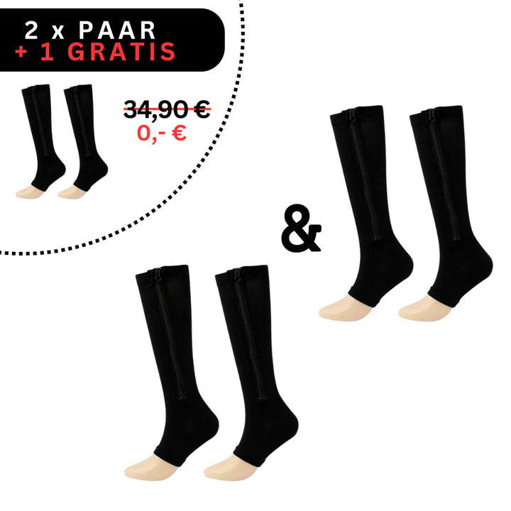 Lisslune | Comfortable compression stockings with zipper