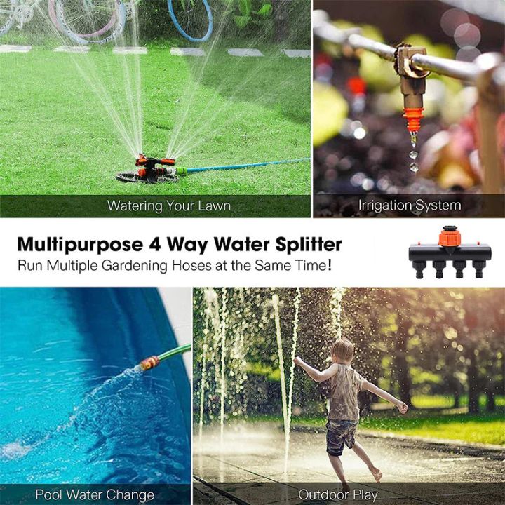 Lisslune | 4-Way Garden Hose Splitter – Efficient Irrigation for Your Garden