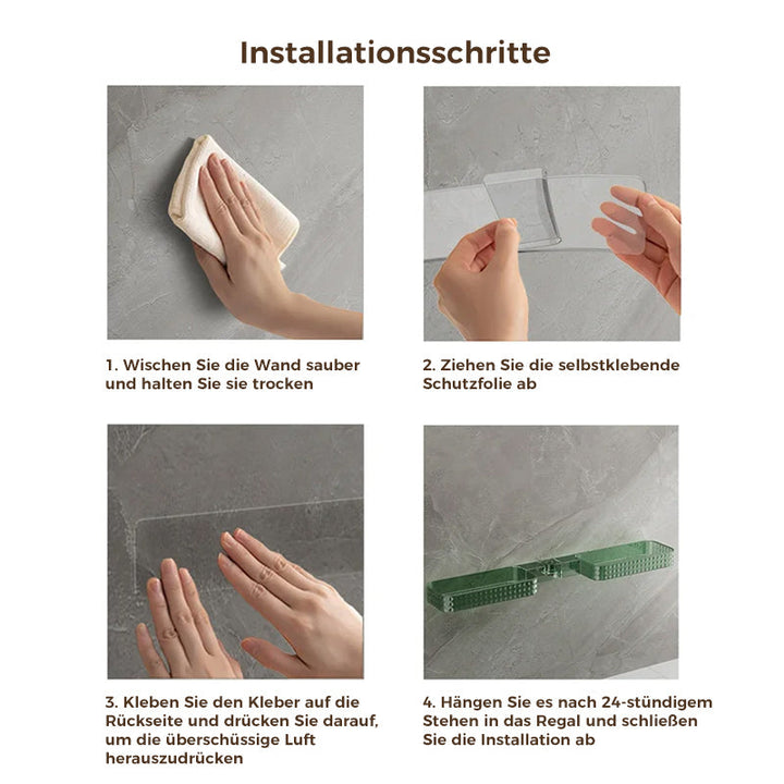 Lisslune | Multifunctional, wall-mounted, rotatable U-shaped storage corner shelf