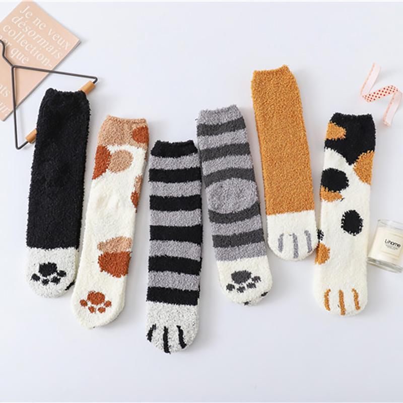 Lisslune | Thick Warm Sweet Cat Paw Floor Socks