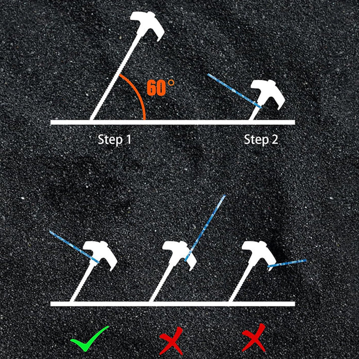 Lisslune | Rotatable tent pegs with thread