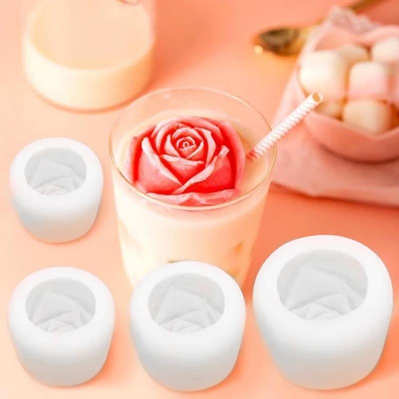 Lisslune | 3D Silicone Rose Mold Ice Cube Tray