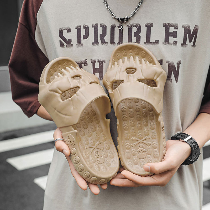 Lisslune | Skull Design Single Band Slippers