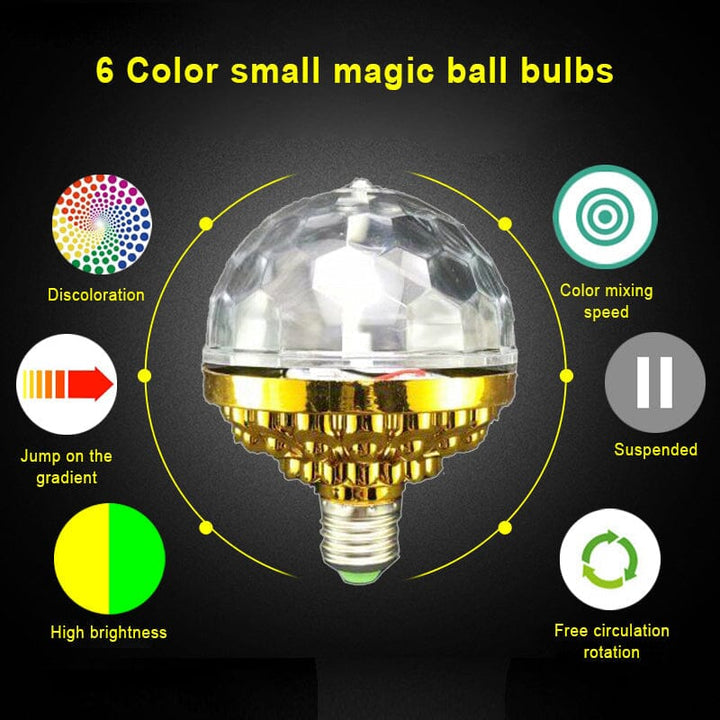 Lisslune | LED Disco Ball Colorful Rotating Light Bulb