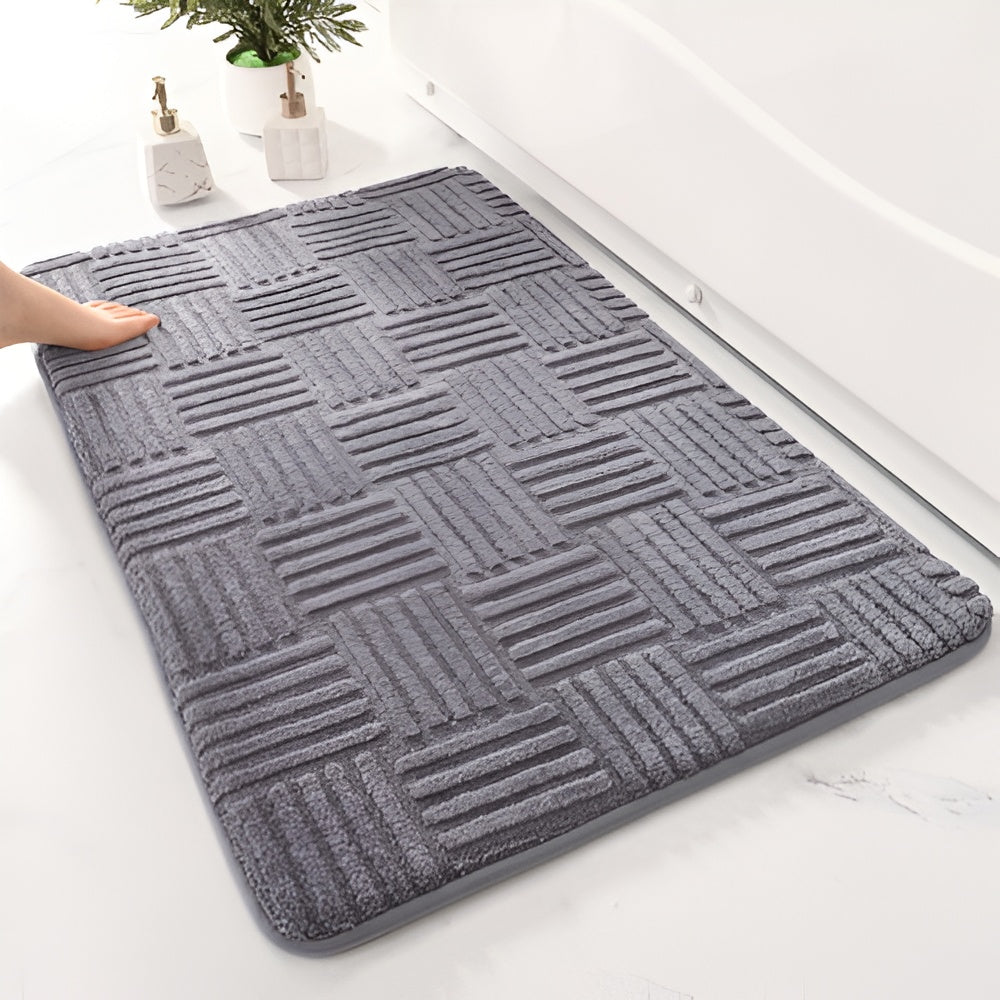 Lisslune | Vivid Grid Absorbent Bath Mat