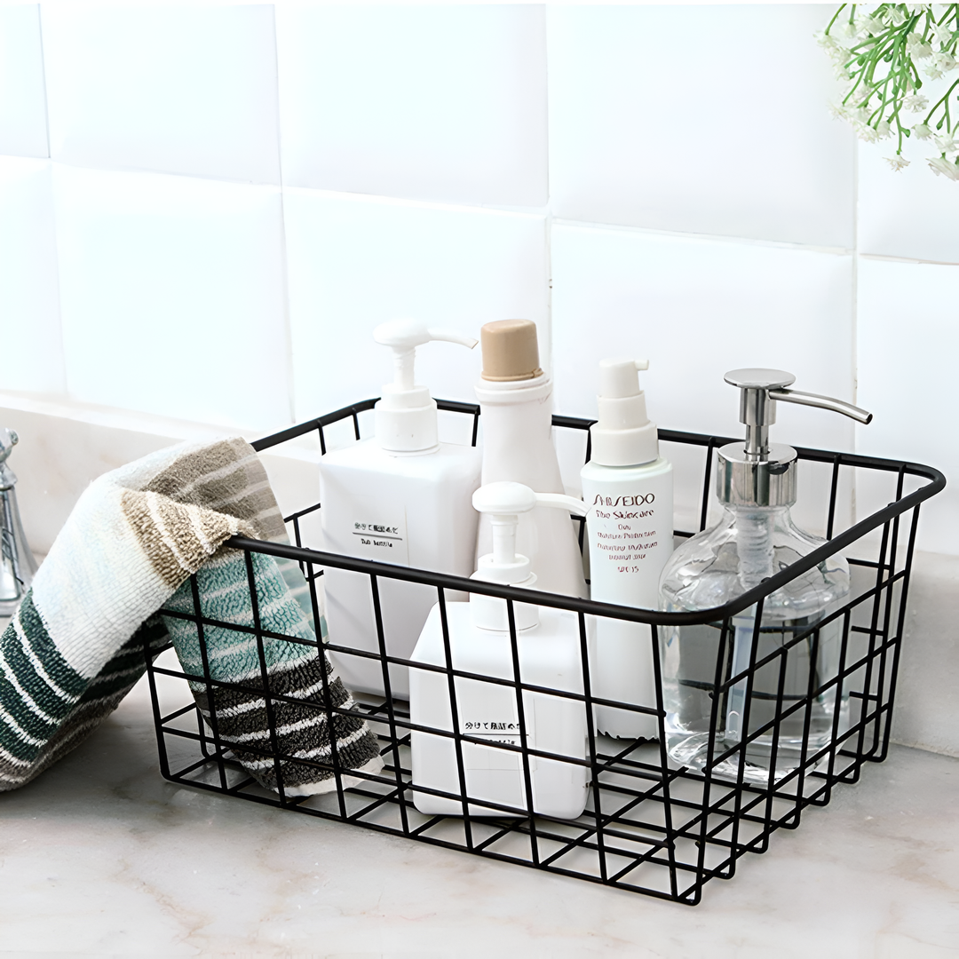 Lisslune | Modern Wire Storage Basket with Handles – NeatBasket