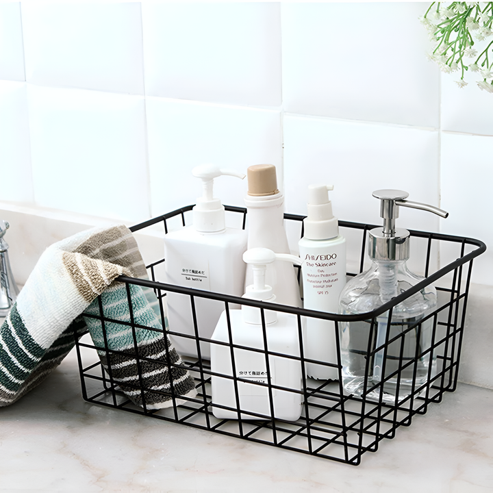 Lisslune | Modern Wire Storage Basket with Handles – NeatBasket