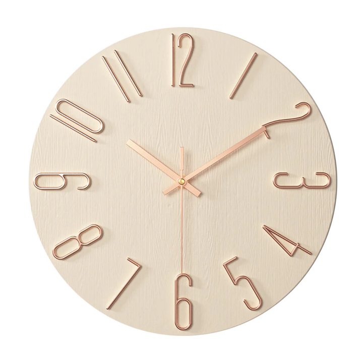 Lisslune | Modern Black Wall Clock | 30 cm Silent Minimalist Design