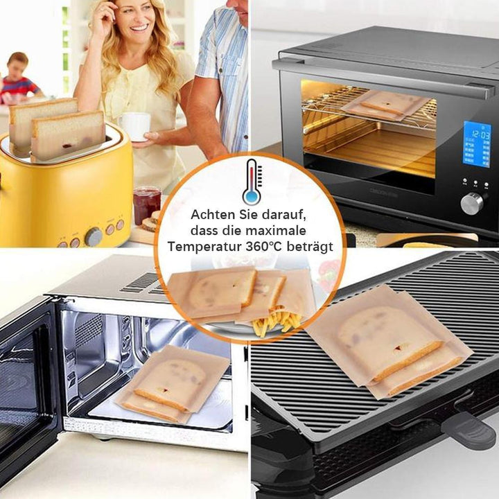 Lisslune | Bequee Non-Stick Toast Bags for Microwave, Reusable, 5-Pack