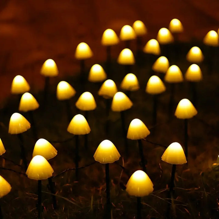 Lisslune | LED Solar String Lights Ground Stake Mushroom Lights
