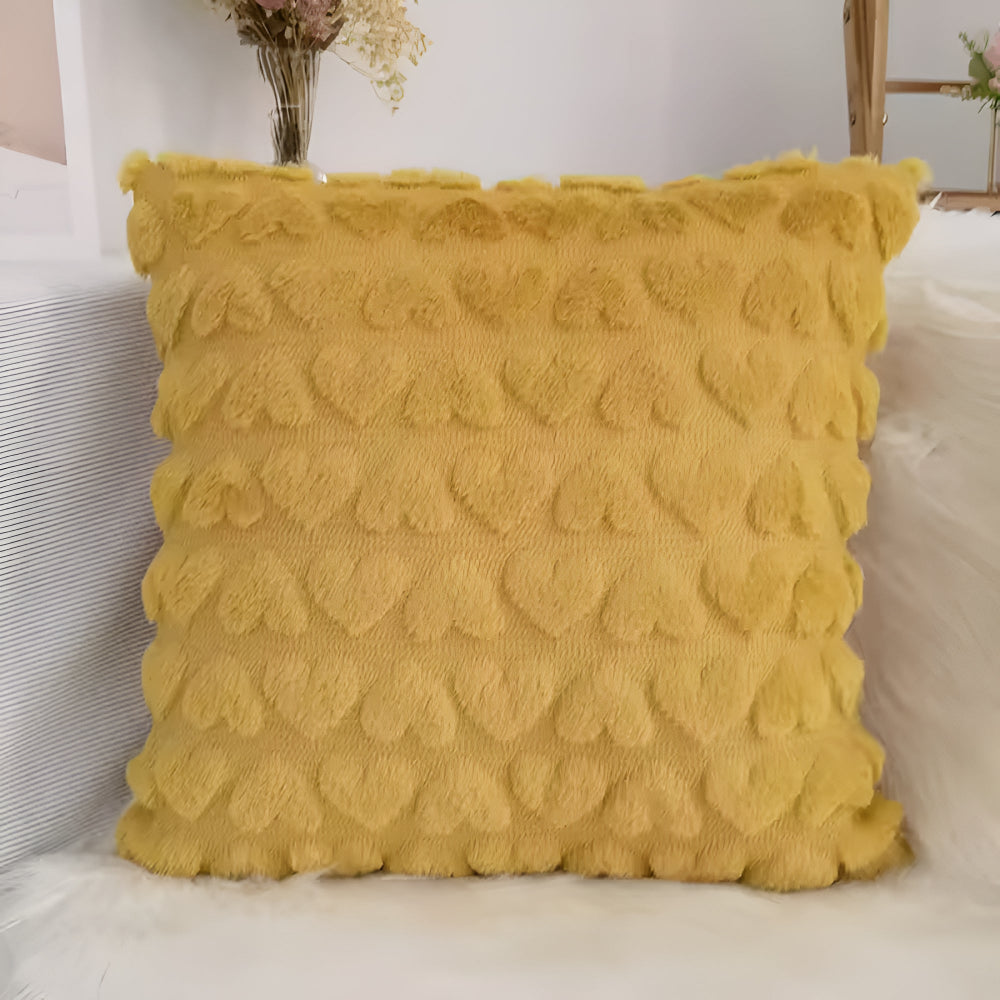 Lisslune | Plush Heart Cushion Cover