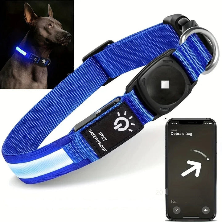 Lisslune | Flashing Dog Collars – Waterproof LED Light Up Dog Collar with USB Rechargeable Glow, Dog Collars Illuminated for Night Safety, All Sizes