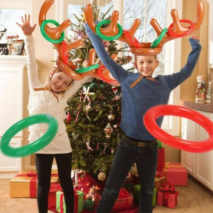 Lisslune | Inflatable Reindeer Antler Ring Toss Game Set