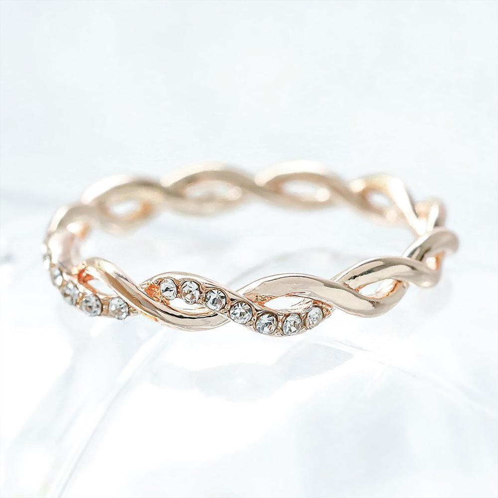 Lisslune | Twisted Ring, Twist Ring, Diamond Ring