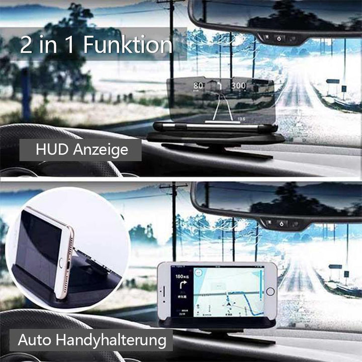 Lisslune | Car phone holder with navigation projector & wireless charging