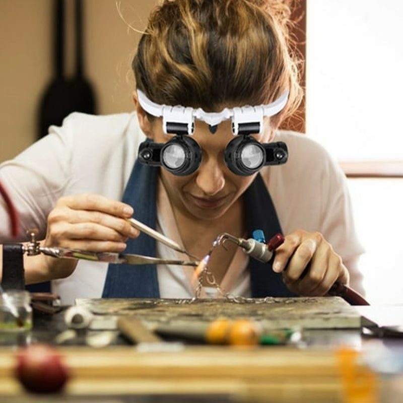 Lisslune | Magnifying glasses with LED lamps for double eyes