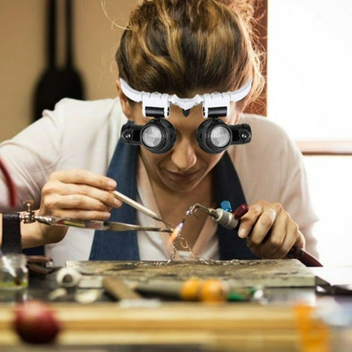 Lisslune | Magnifying glasses with LED lamps for double eyes
