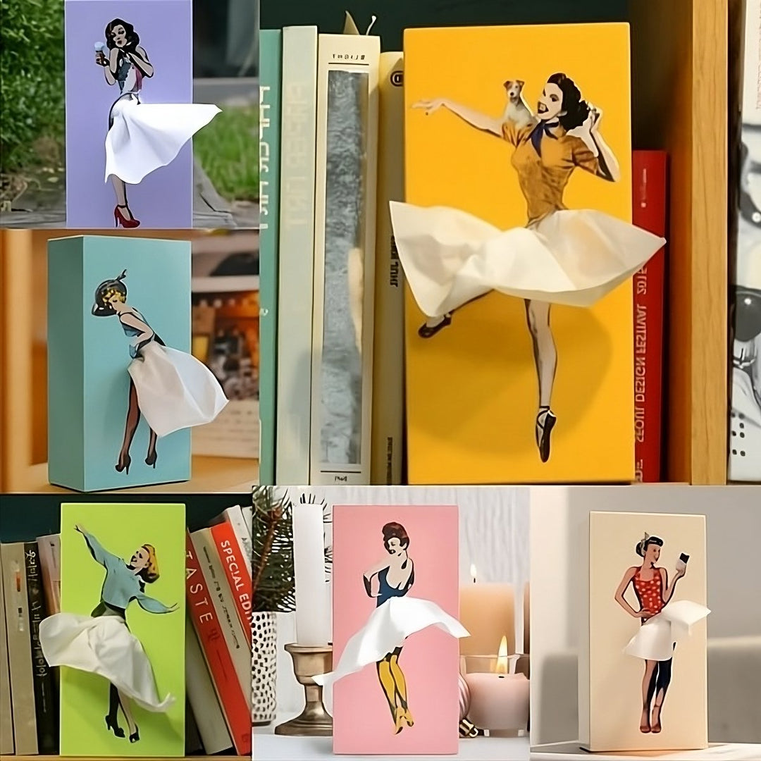 Lisslune | Flying Skirt Tissue Box