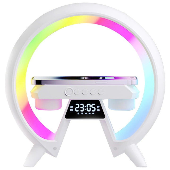 Lisslune | 3-in-1 Wireless Charging Stand with Bluetooth Speaker and RGB Night Light