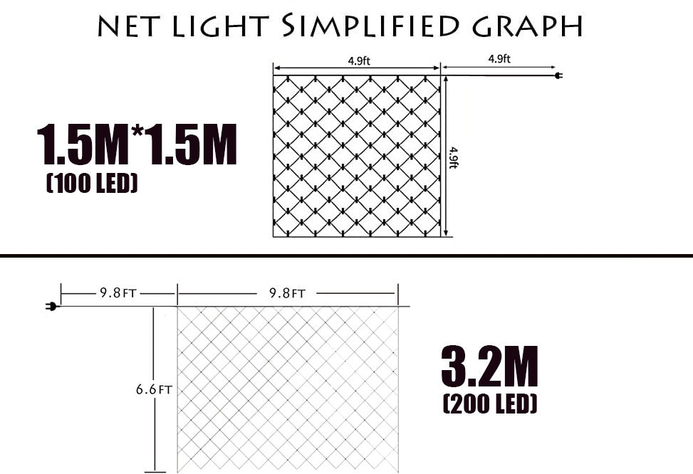 Lisslune | Net Mesh Waterproof String Lights