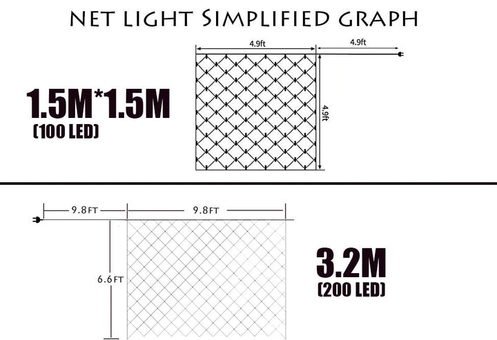 Lisslune | Net Mesh Waterproof String Lights