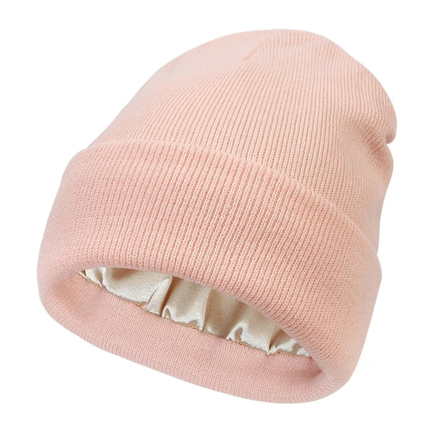 Lisslune | Noor Silk Winter Hat – Wool & Silk – Anti-Frizz Hair Protection